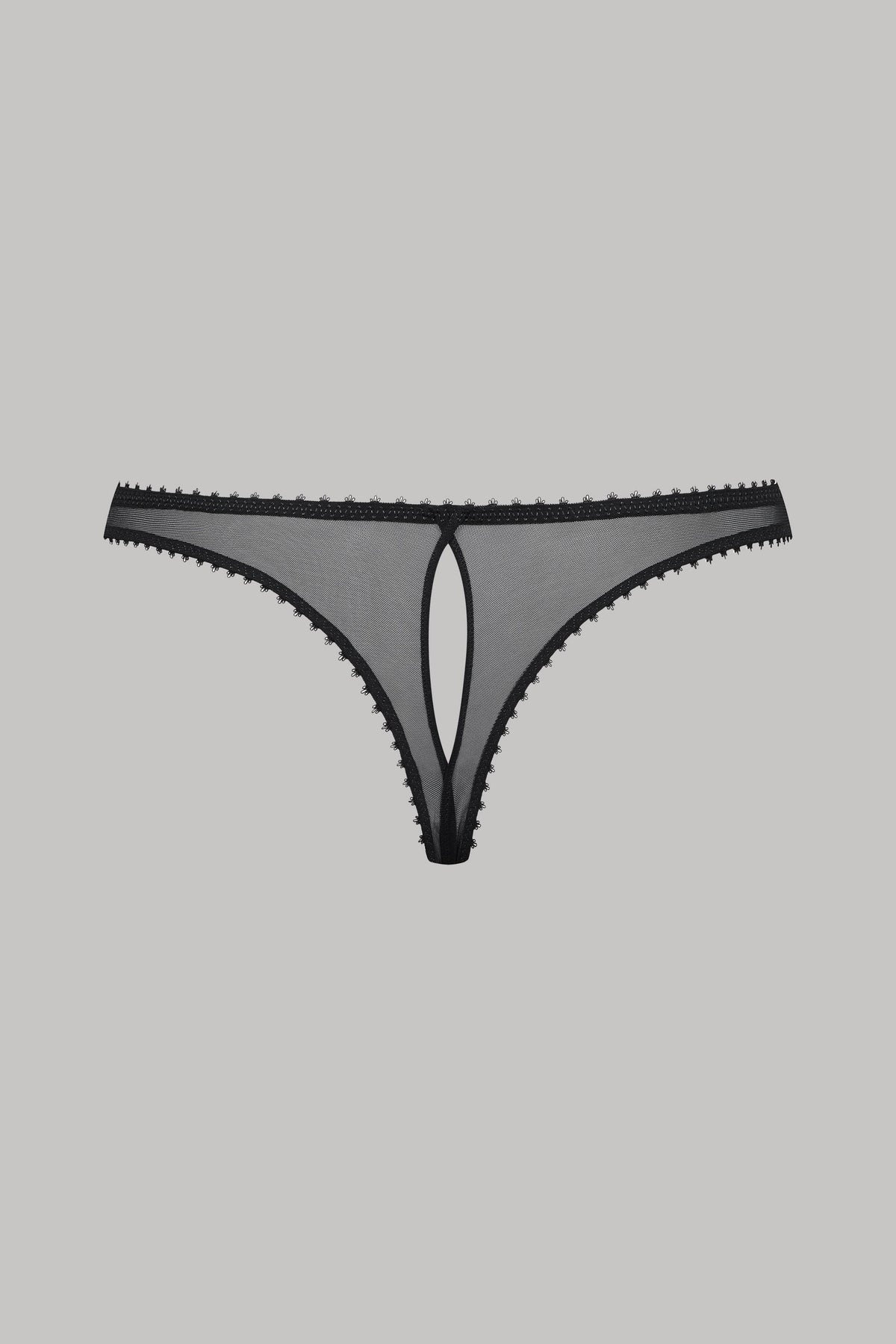 Maison Close kelnaitės stringai su nėriniais "Accroche Coeur Black"