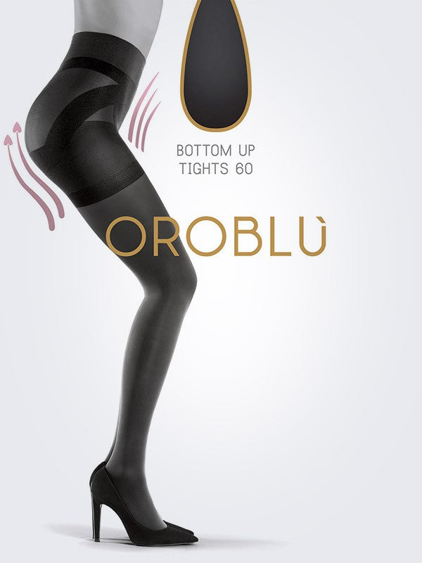 Oroblu užpakaliuką pakeliančios nepermatomos pėdkelnės "Shock Up 60 Den Black"