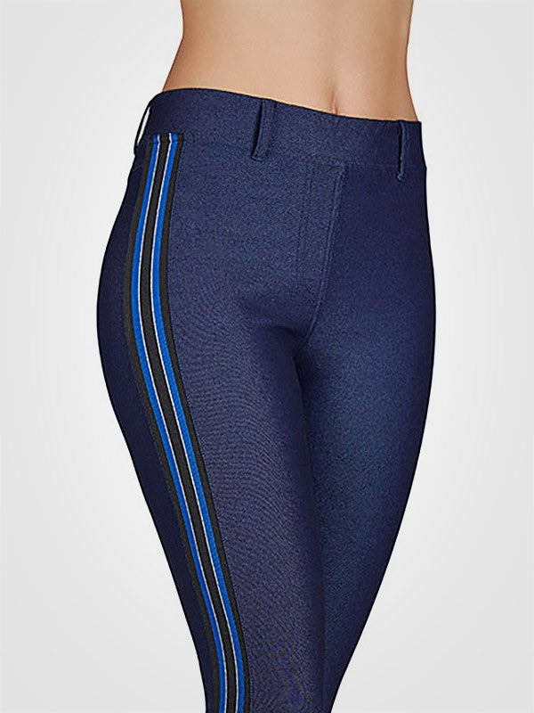 Ysabel Mora užpakaliuką pakeliančios kelnės su Swarovski kristalu "Nonna Push-Up Navy Jeans"