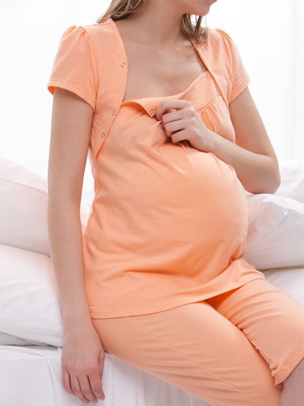 Lega Cotton Maternity Pyjamas Felisite Peach