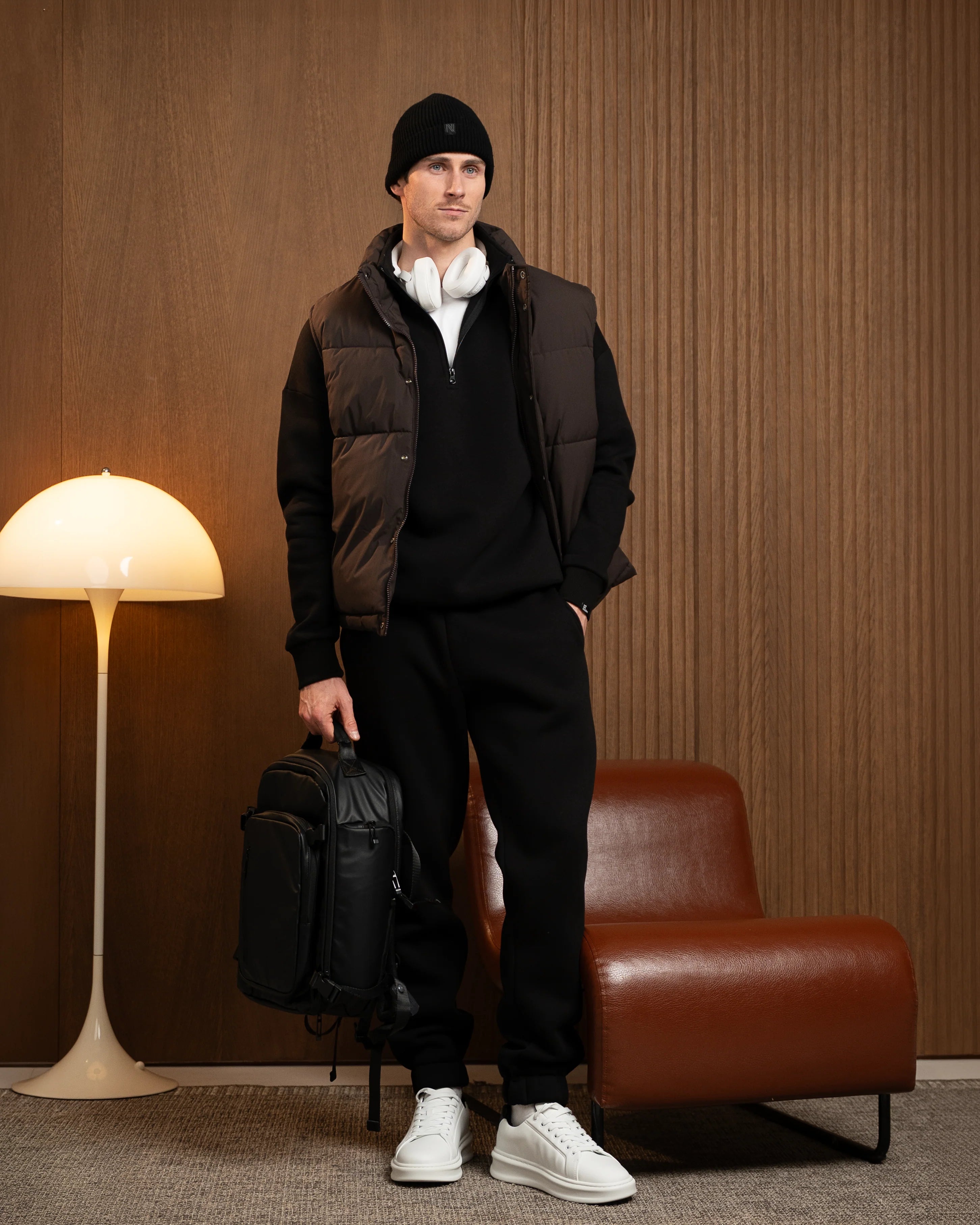 cutmyfashion Men's Leisure Tracksuit Paulius Black