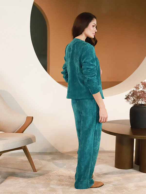 Lega бархатные брюки "Valery Turquoise Velvet"