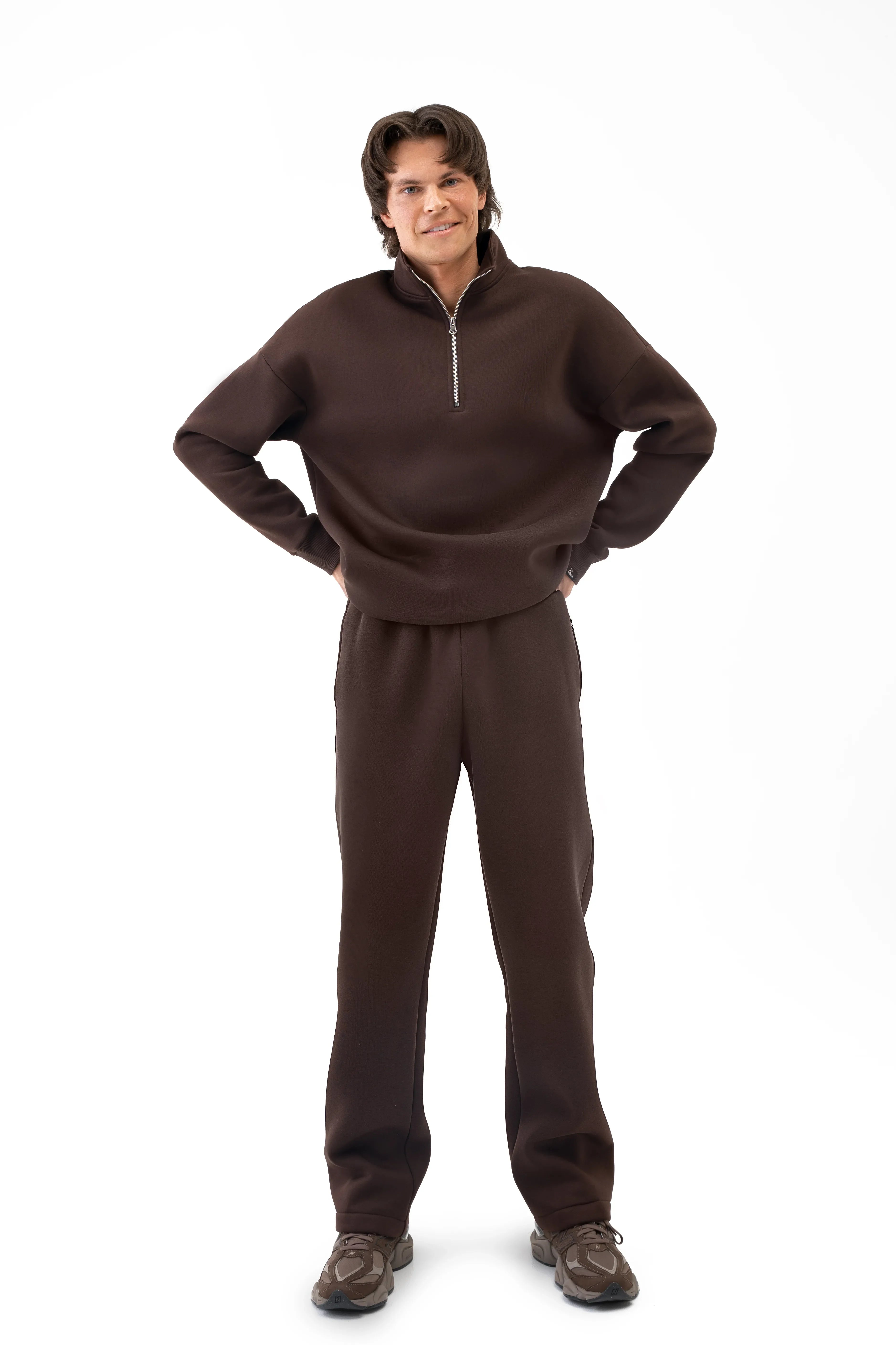 cutmyfashion Men's Leisure Tracksuit Vilius Brown