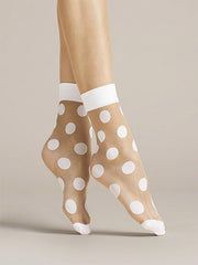 Fiore taškuotos kojinaitės "Virginia 20 Den Poudre - White Dots"