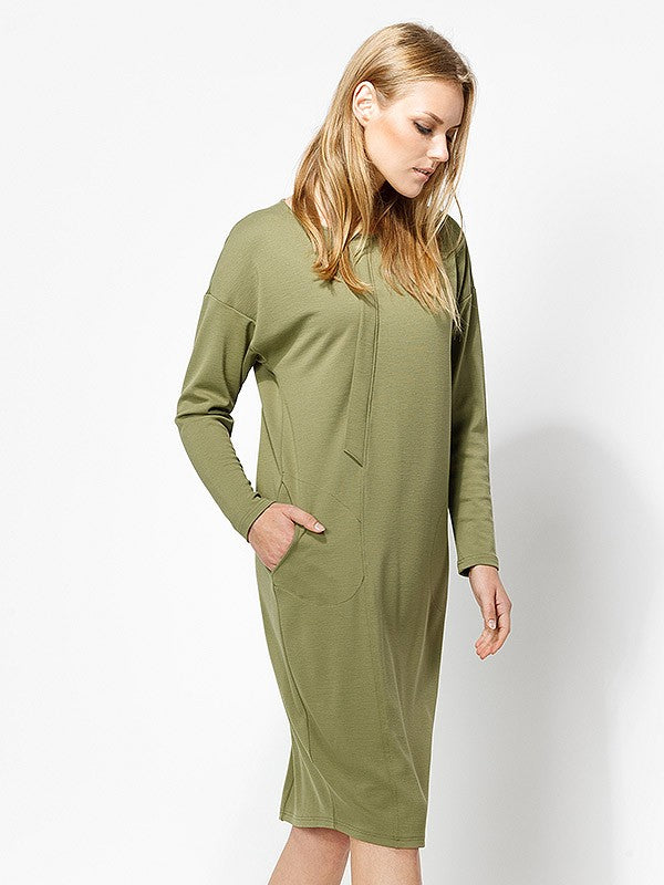 Lega viscose Dress Astor Green Olive