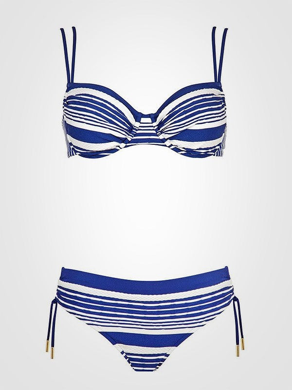Maryan Mehlhorn bikini maudymosi kostiumėlis "Cruise Navy - White Stripes"