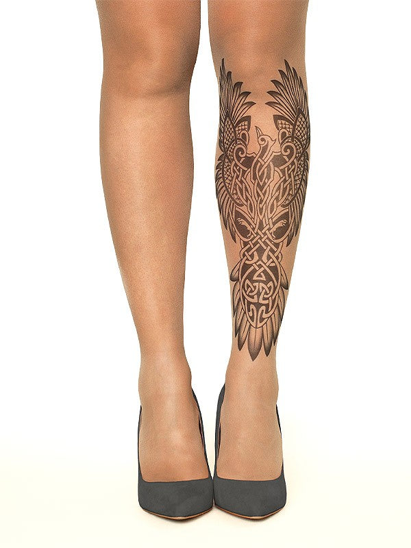 Stop & Stare pėdkelnės su tatuiruote "Celtic Phoenix 20 Den Sun"