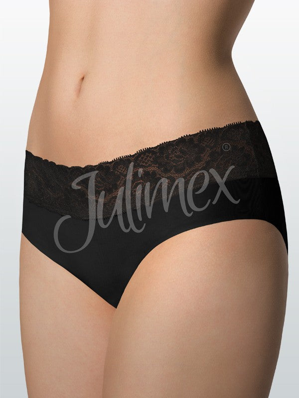 Julimex lazeriu kirptos hipster kelnaitės "Amera Black"