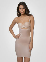 Spanx koreguojanti apatinė suknelė atvira krūtine "SmartGrip™ Nude"