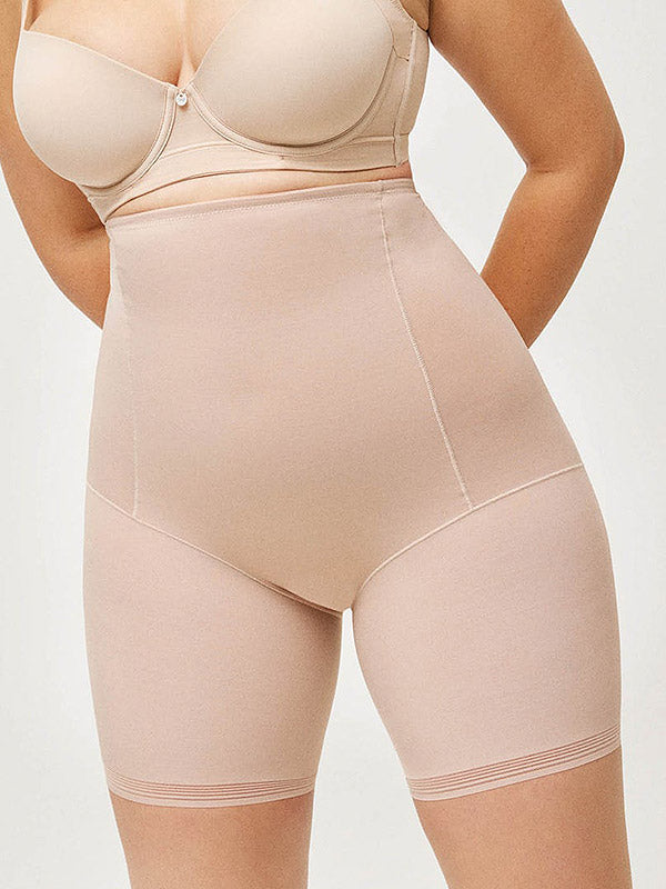 Ysabel Mora High-waisted Shaping Shorties Kaily Nude