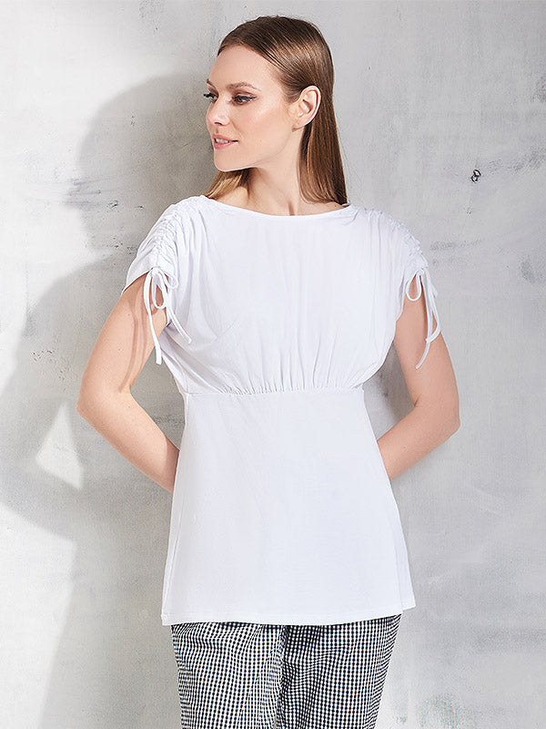 Lega Viscose Tunic Afia White