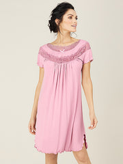 Lega viskoziniai naktiniai "Orinta Dusty Pink"