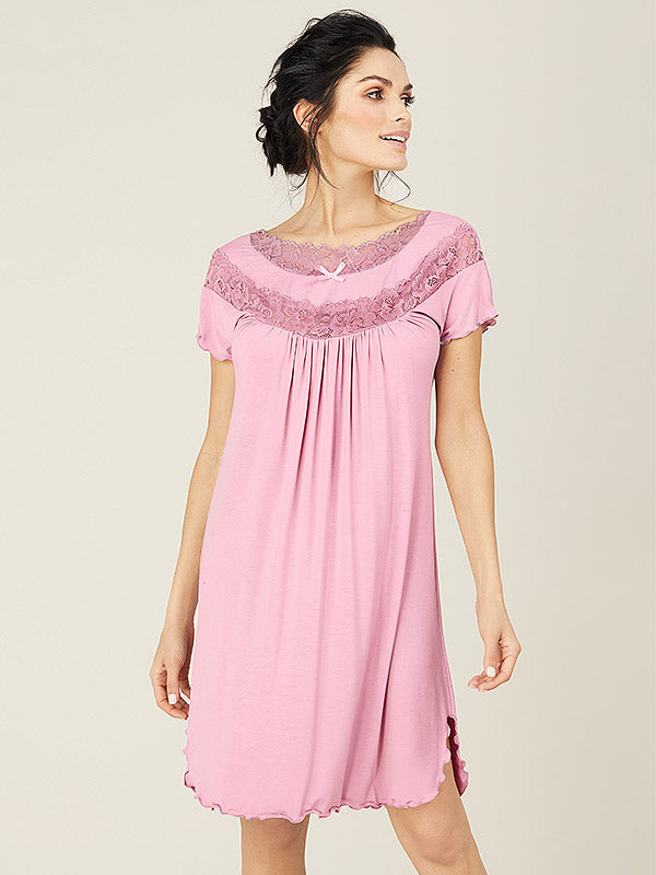Lega viskoziniai naktiniai "Orinta Dusty Pink"