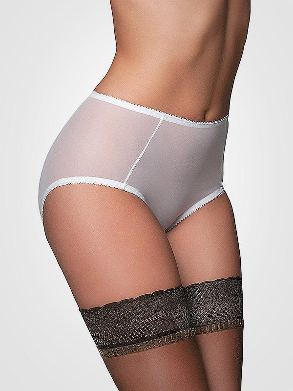 Nylon Dreams perregimos kelnaitės "Sheer Mesh Panty White"