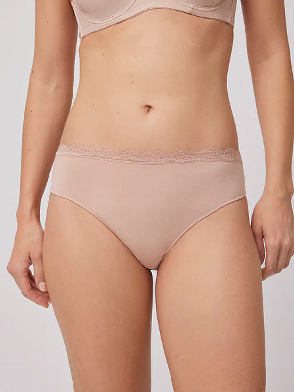 Ysabel Mora medvilninės kelnaitės "Elody Midi Nude"