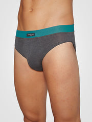 Ysabel Mora 2 vyriškų medvilninių kelnaičių komplektas "Jimmy Graphite - Teal"