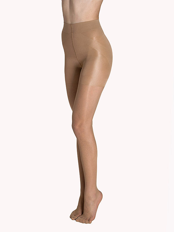 Lisca pusiau blizgios pėdkelnės su kompresiniais šortukais "Shaper Push 25 Den Light Nude"
