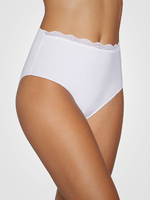 Ysabel Mora Cotton High-waist Panty Elody Maxi White