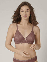 Triumph nėriniuota minkšta liemenėlė su lankeliais "Amourette Charm W Rose Brown"