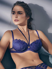 Lisca nėriniuota formuota liemenėlė su lankeliais "Sapphire Blue"