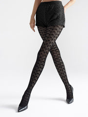 Marilyn raštuotos viskozinės pėdkelnės "Sophia 874 G 120 Den Black"