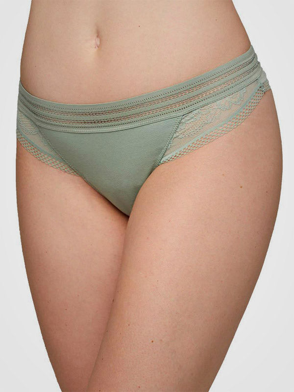 Ysabel Mora tanga kirpimo medvilninės kelnaitės "Haley Dusty Mint"