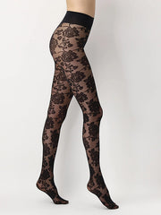 Oroblu raštuotos pėdkelnės "All Colors Lace 20 Den Black"