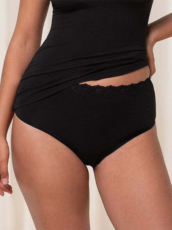 Triumph aukšto juosmens kelnaitės "Touch of Modal Midi Black"