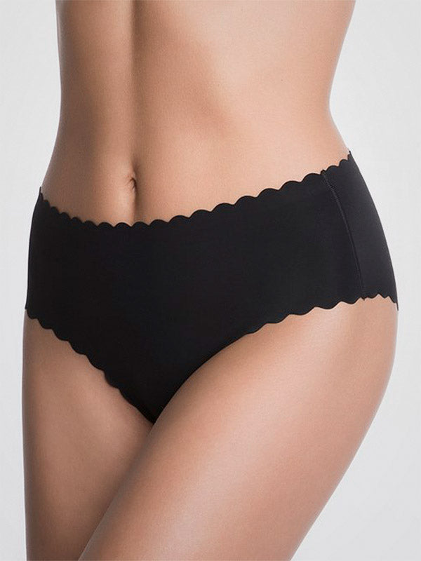Julimex besiūlės lazeriu kirptos kelnaitės "Shellie Maxi Black"