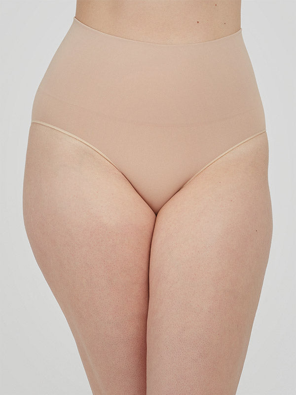 Spanx Corrective High-waisted Briefs Made of Recycled Nylon Ecocare Nude