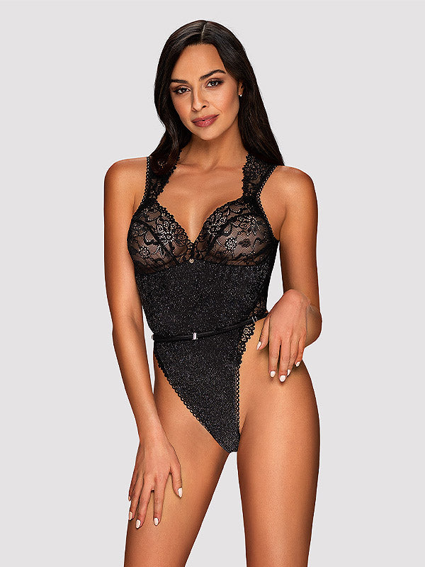 Obsessive Lace Teddy Elisetta Black