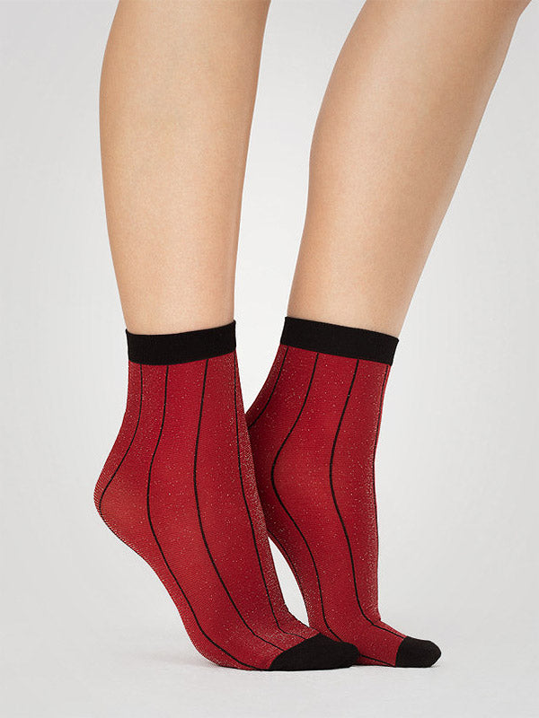 Fiore kojinaitės su liureksu "Trinket 40 Den Red - Black"