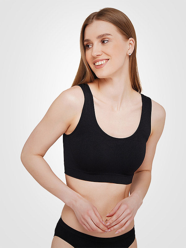Giulia Soft Microfibre Bra Stella Black