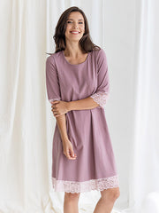 Lega medvilniniai naktiniai "Gordana Dusty Pink"