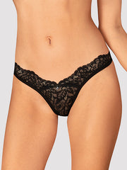 Obsessive nėriniuotos kelnaitės stringai "Bellastia Black"