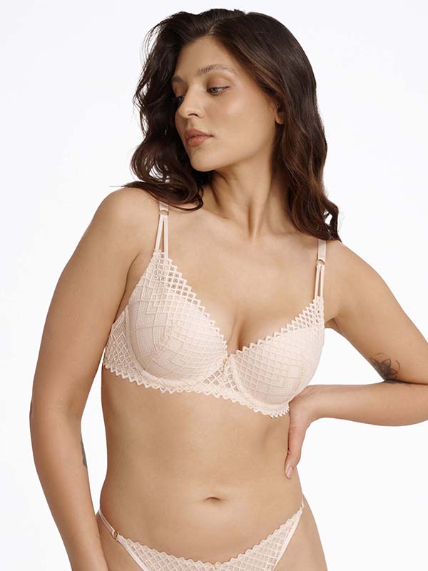 Esotiq Lace Push-up Bra Innocent Nude