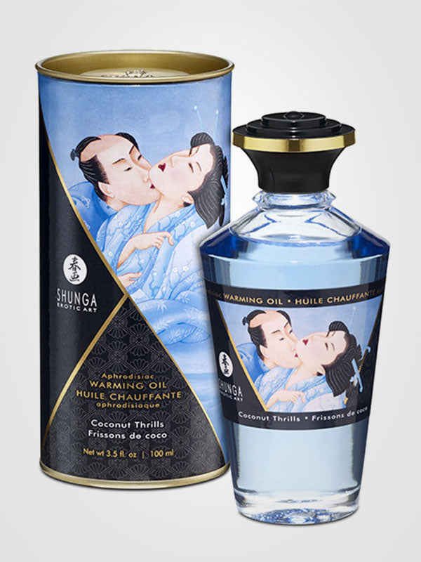 Shunga Warming Massage Oil Aceite Afrodisiaco Coconut Thrills