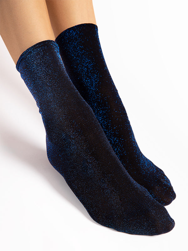 Fiore kojinaitės su liureksu "Bestie 40 Den Blue Lurex"