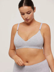 Ysabel Mora medvilninė liemenėlė be lankelių "Natalia Grey Melange"