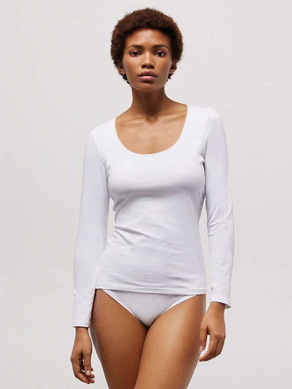 Ysabel Mora Cotton Undershirt Bianca White