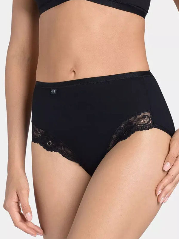 Sloggi High-waisted Panty With Lace Romance Black