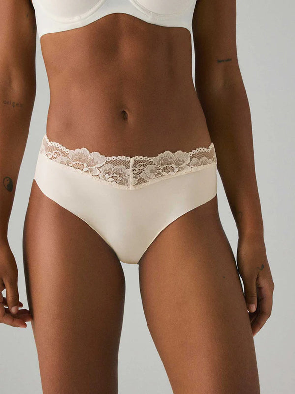 Ysabel Mora Seamless Panties with Lace Roxana Off White