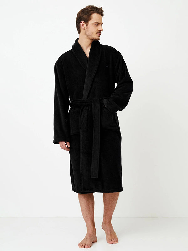 Aruelle Soft Men's Robe Gerald Black