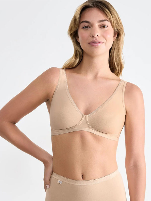 Sloggi Non-wired Cotton Bra Basic + Nude