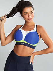 Panache sportinė liemenėlė be lankelių "Sports Non Wired Blue - Navy - White"