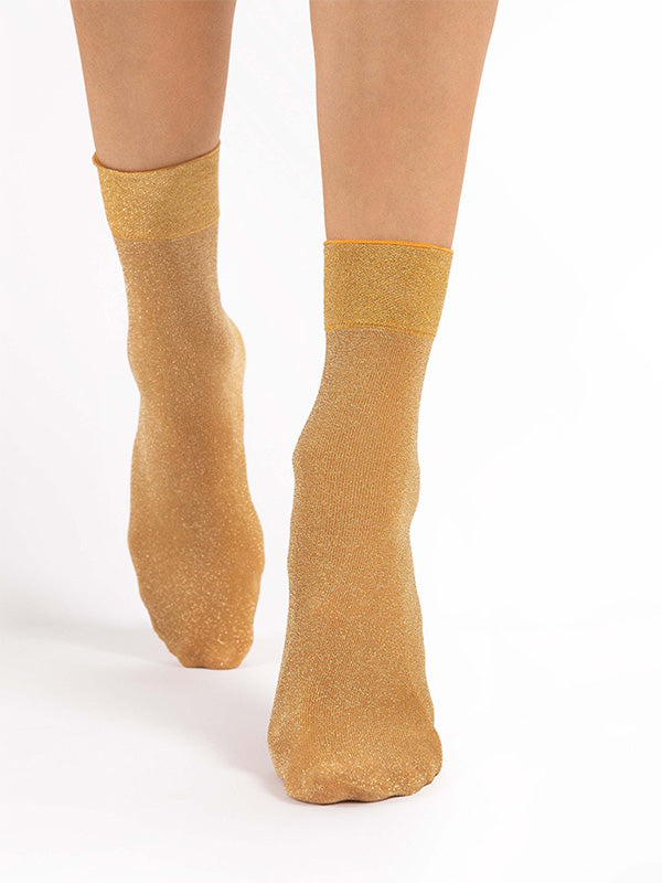 Fiore Lurex Socks Brillo 60 Den Gold