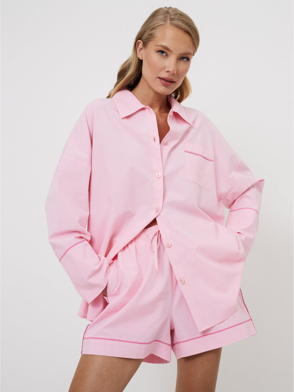 Aruelle Cotton and Modal Leisure Suit Penelope Short Light Pink
