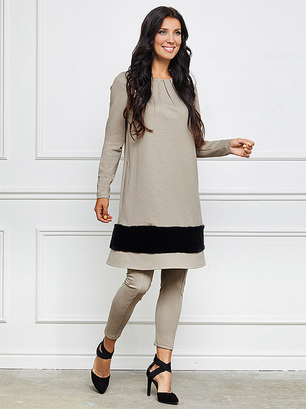 Lega Leggings Giulia Sand - Black Dots