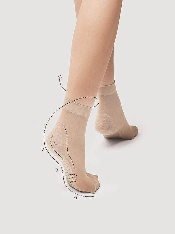 Fiore masažuojančios kojinaitės "Massage Socks 20 Den Natural"
