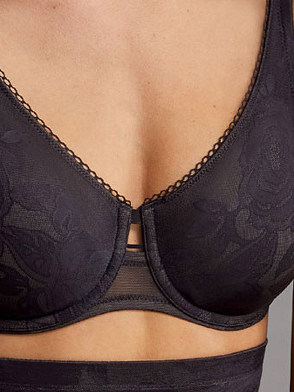 Triumph krūtinę mažinanti liemenėlė su lankeliais "Wild Rose Sensation W01 Black"